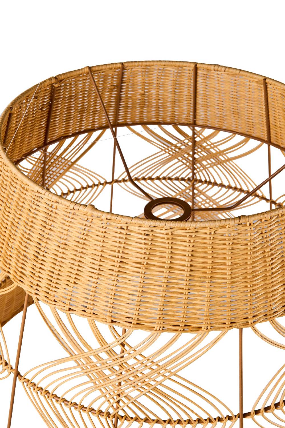 Novità Home Lumiere - Cappello Lampadario Cilindro Big Midollino Naturale Grandi sconti