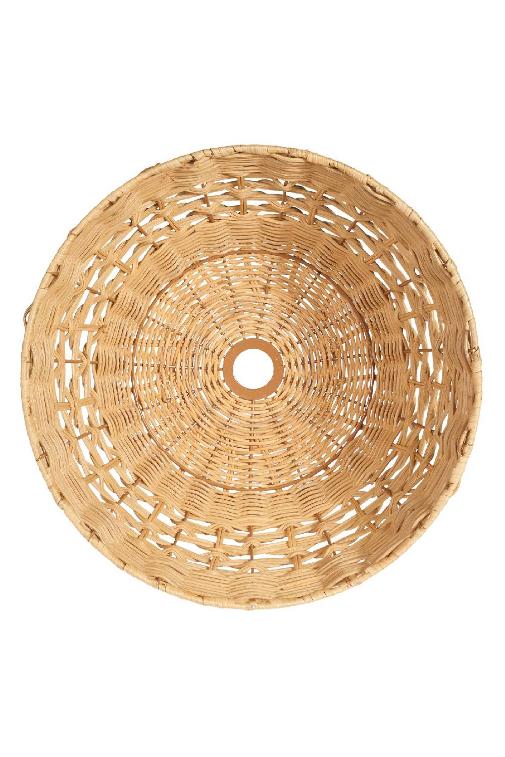 Novità Home Lumiere - Cappello Lampadario In Midollino Traforato Naturale Liquidazione