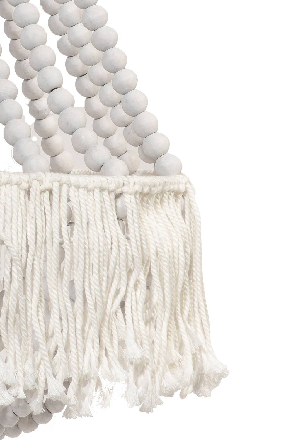 Novità Home Bubbles - Lampadario Sfere Legno Con Frange Bianco Solo un giorno rimasto