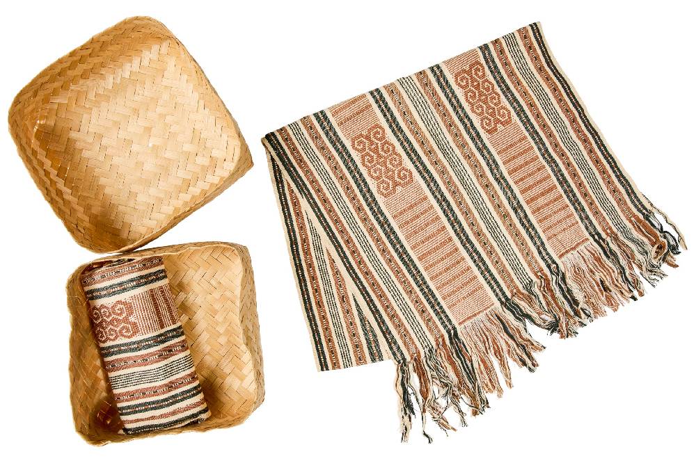 Novità Home Artistic Fabrics - Runner Set 1/2 In Cesta Bambu Intrecciata Enormi sconti