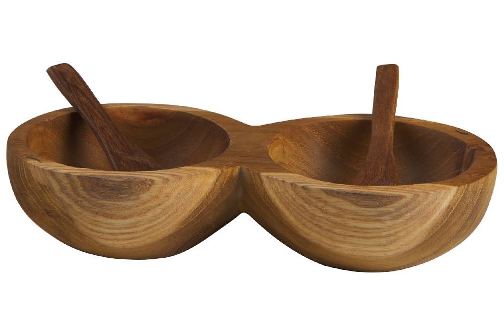 Novità Home Useful - Ciotoline Doppie Con 2 Cucchiaini Esporta salva