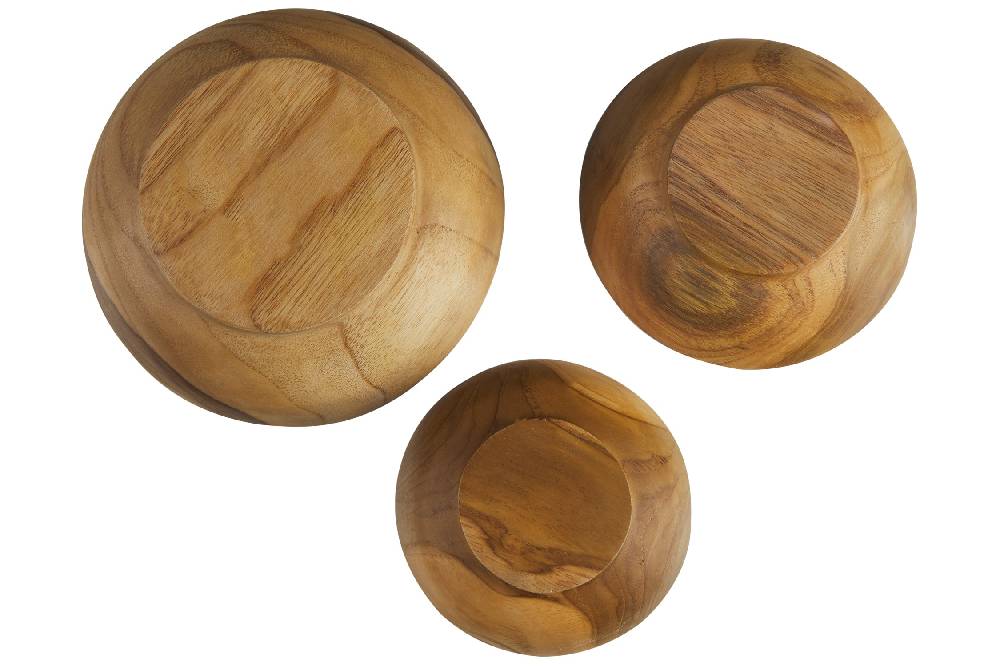 Novità Home Bartender - Ciotoline Set 1/3 Legno E Abalone In Linea
