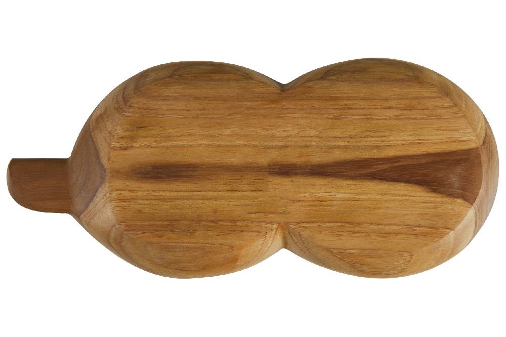 Novità Home Bartender - Ciotola Legno Doppia Forma Legume Con Abalone Promozione