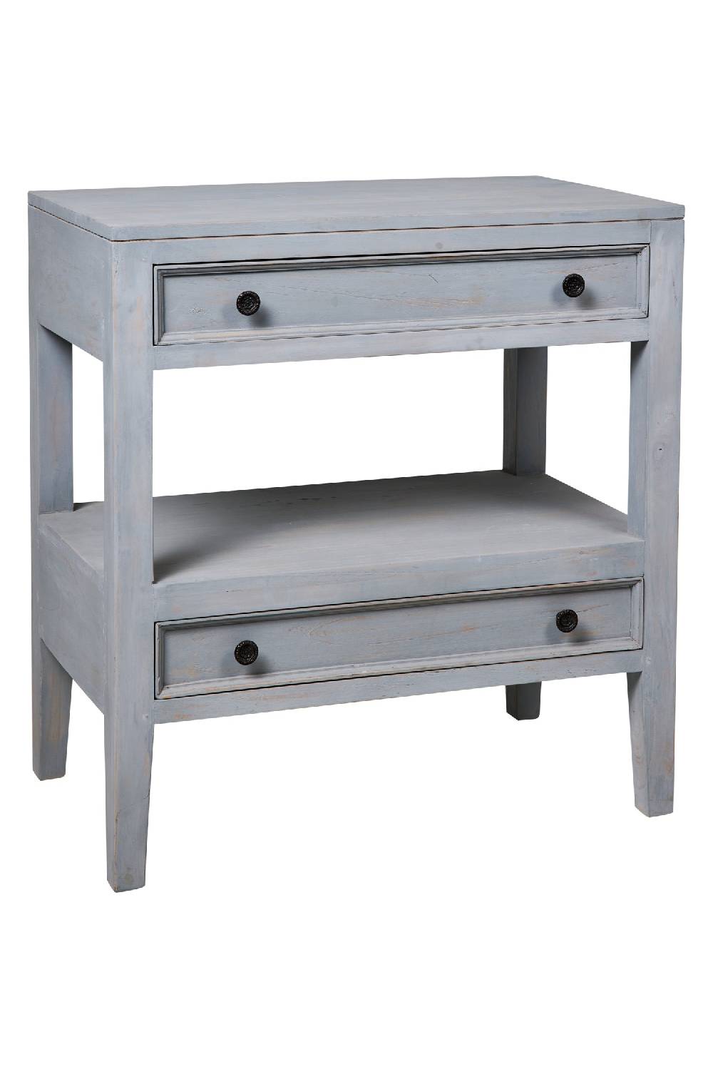 Novità Home Heloise - Mobiletto Comodino 2 Cassettini Grey Vintage Online