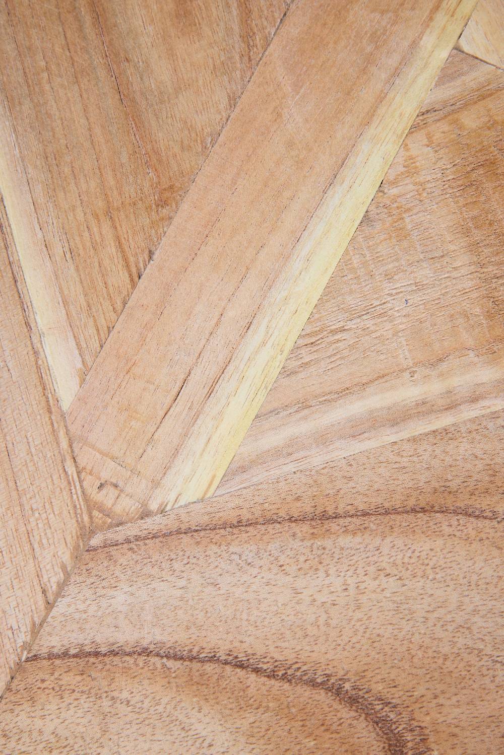 Novità Home Georgette - Tavolino Quadrato Piano Naturale Gambe White Vintage Saldi