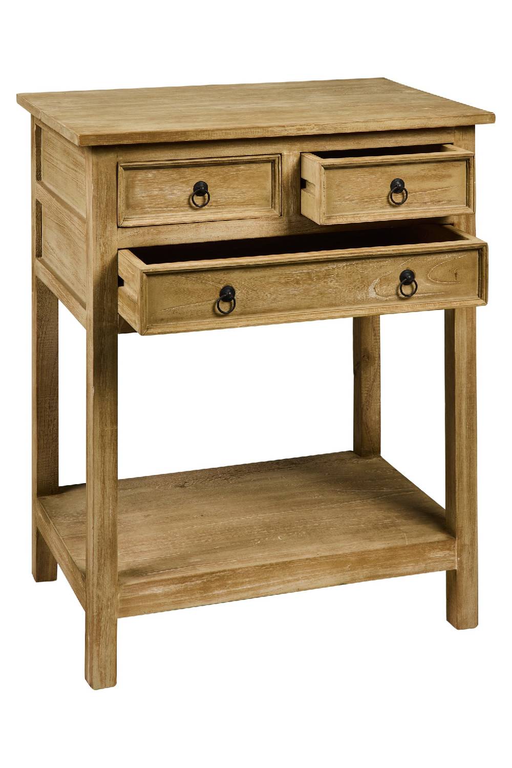 Novità Home Floriane - Mobiletto Comodino 4 Casetti Natural Vintage Offerte