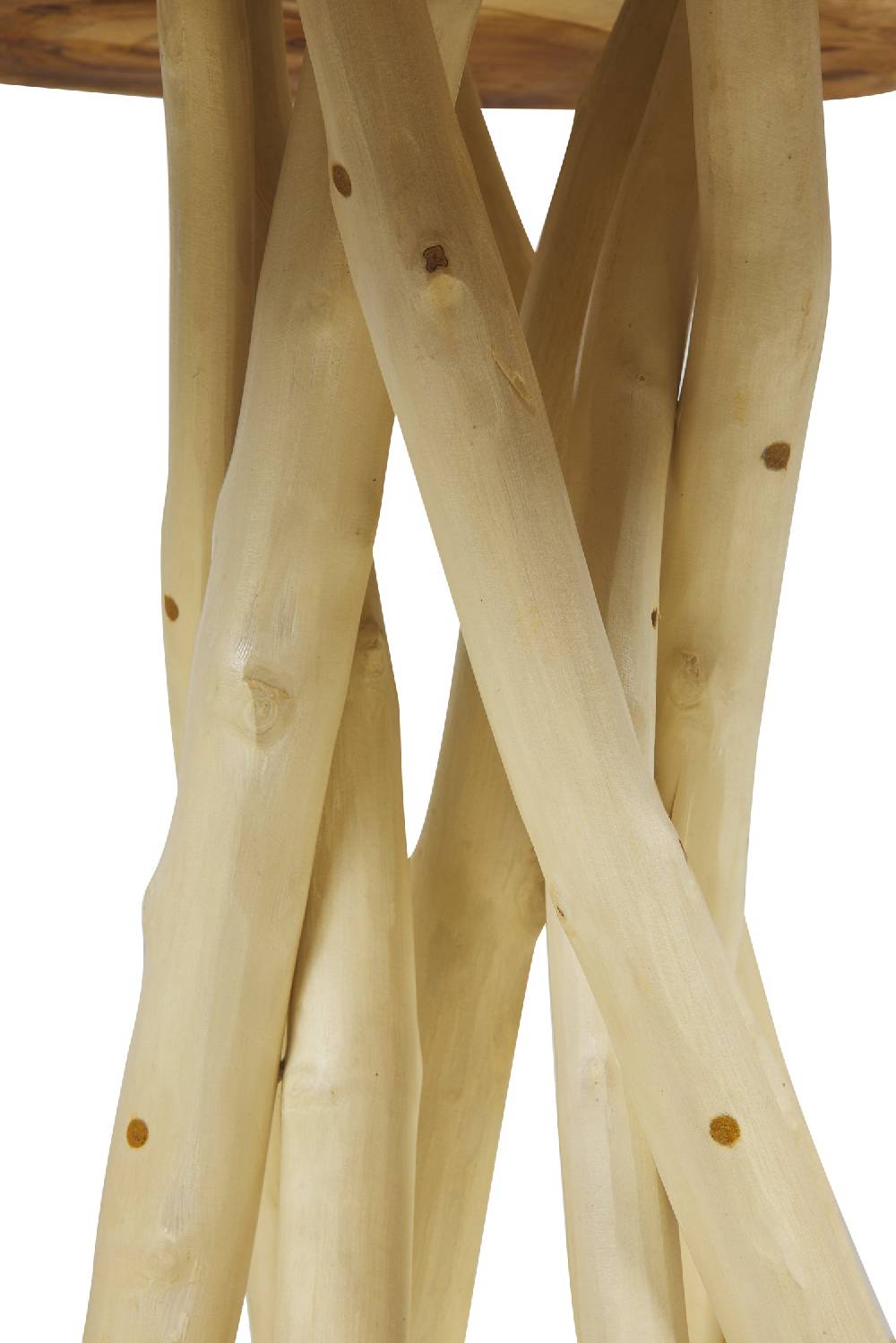 Novità Home Craftsman - Tavolino Tondo Legni Assemblati Con Gambe Teak Vendita Economica