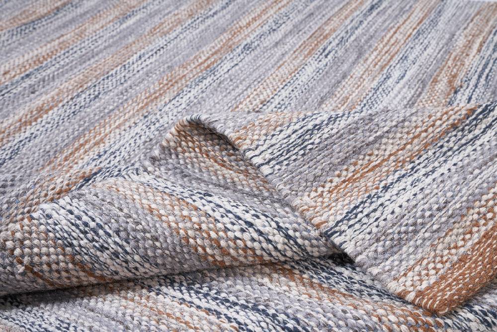 Novità Home Disegual - tappeto melange' lana e cotone toni marrone/blue Offerta esclusiva