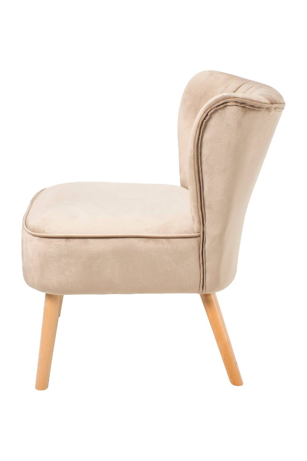 Novità Home Delfina - poltroncina velluto colore beige Offerta Giorno del Papà