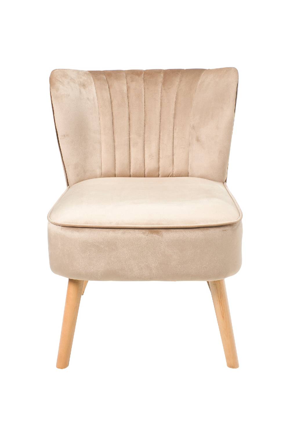 Novità Home Delfina - poltroncina velluto colore beige Offerta Giorno del Papà