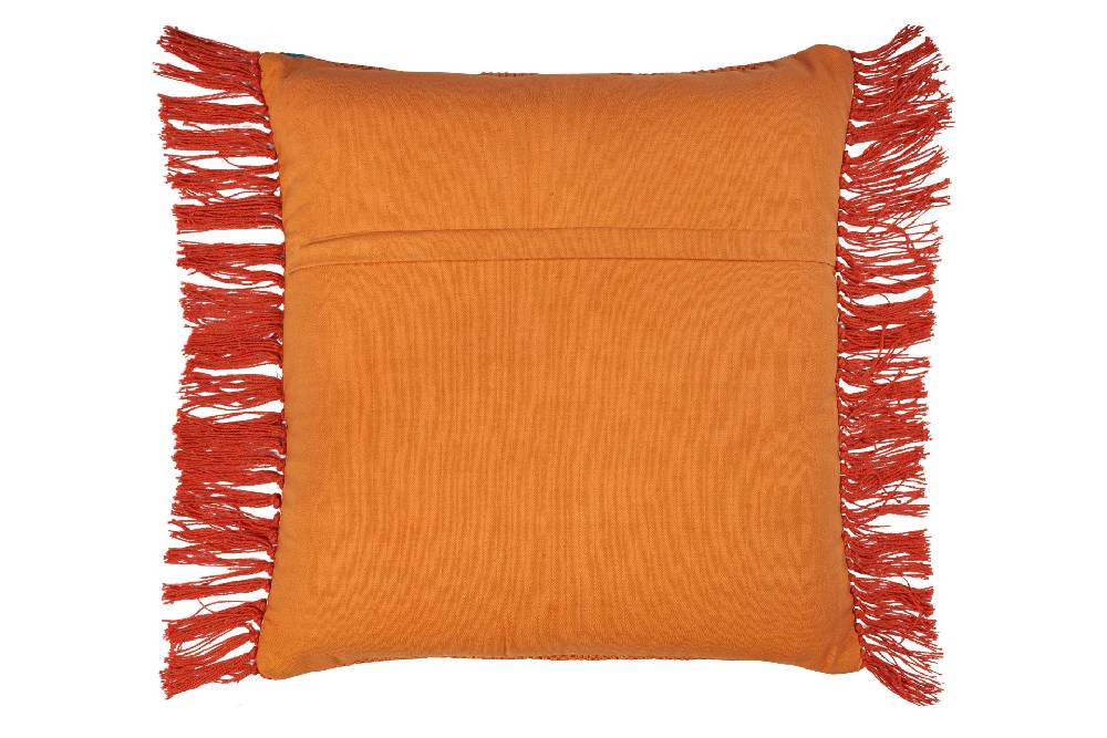 Novità Home Cuscino frange in cotone arancione - 45x45 Comprane uno, ottenene uno gratis