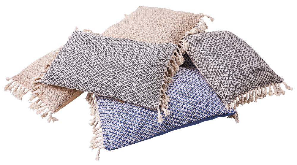 Novità Home Cuscino 40x60 jaquard con frange Sconti VIP