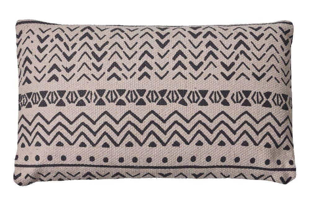 Novità Home Cuscino 30x50 ikat beoge e nero Prezzo basso