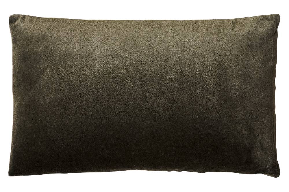 Novità Home Cuscino - velluto di cotone verde scuro rettangolare Rilascio limitato