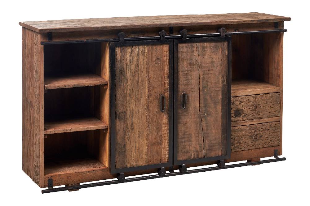 Novità Home Credenza teak sportelli scorrevoli Promozione temporanea