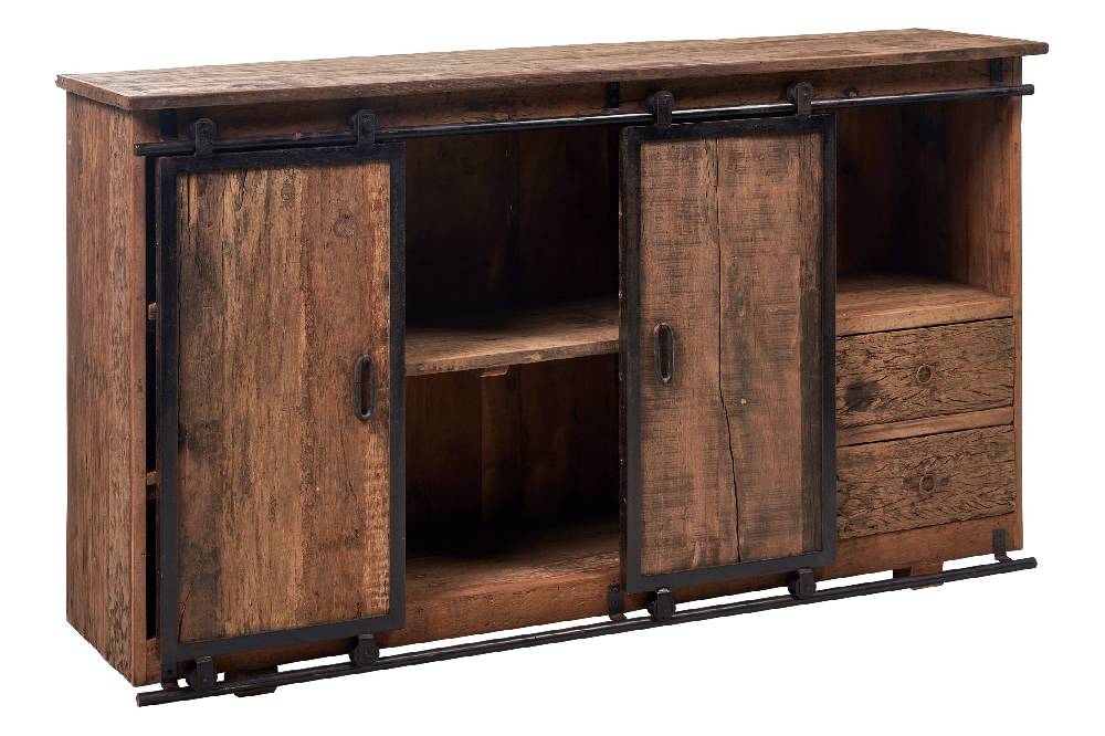 Novità Home Credenza teak sportelli scorrevoli Promozione temporanea