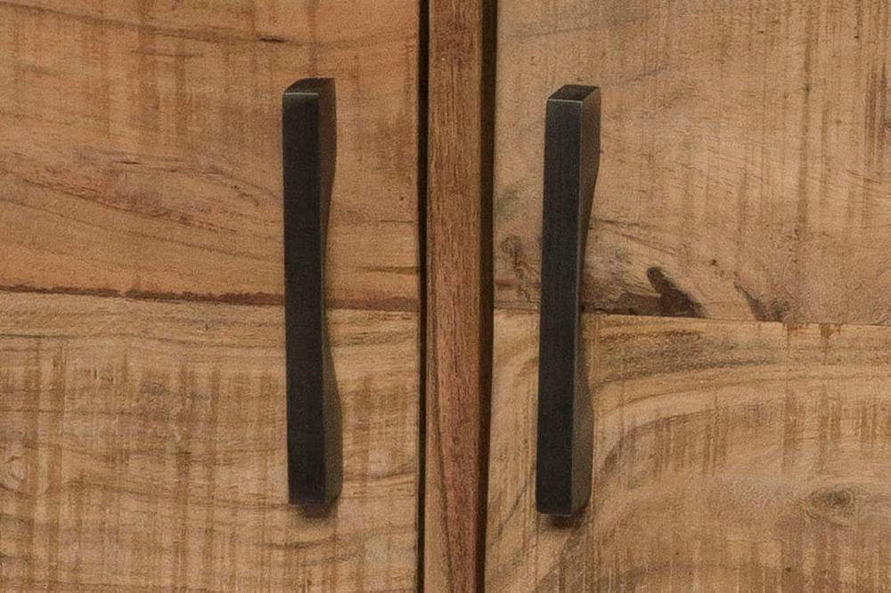 Novità Home Credenza alta 2 cassetti e sportelli in legno e metallo Sostegno trimestrale