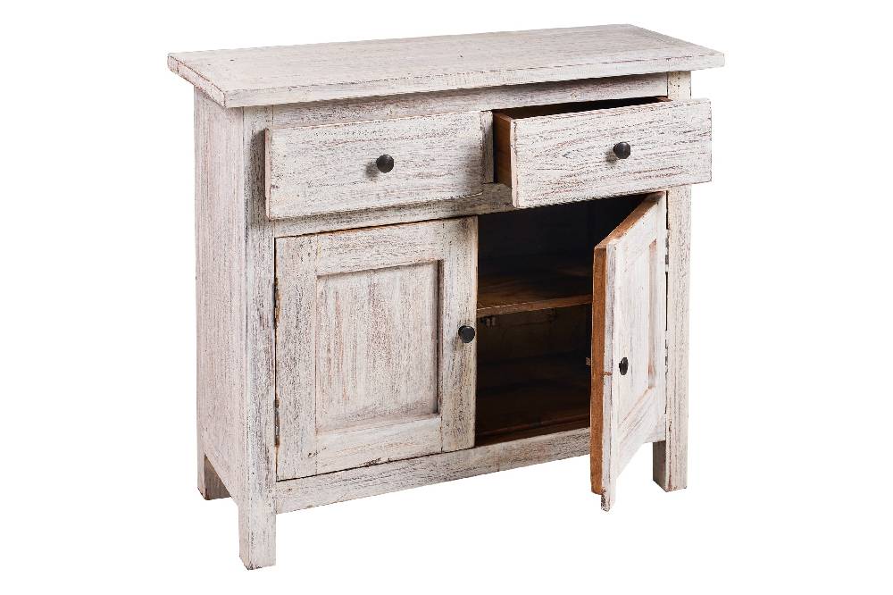 Novità Home Cordonnier - mobiletto white wash 50% di sconto con spedizione gratuita
