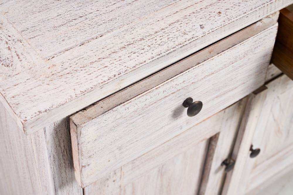 Novità Home Cordonnier - mobiletto white wash 50% di sconto con spedizione gratuita