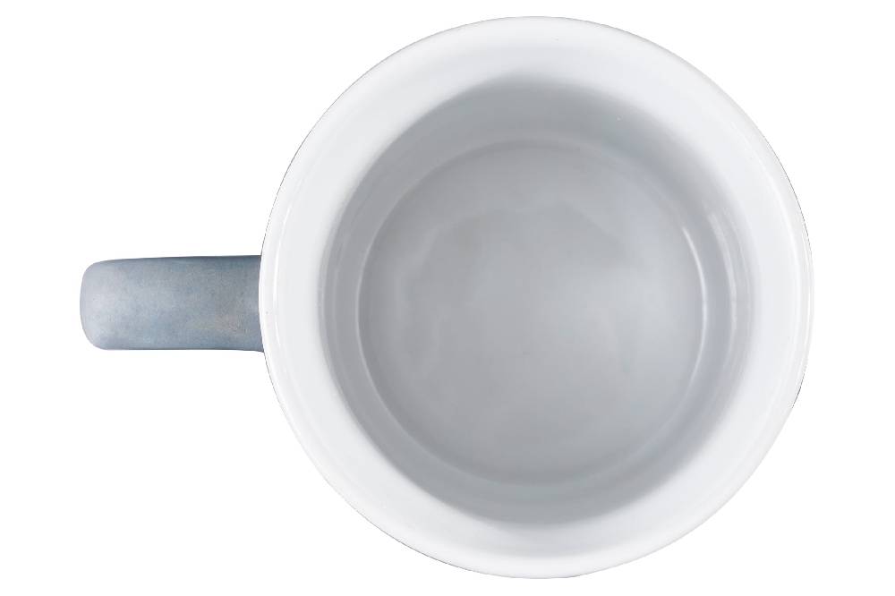 Novità Home Imperfect - lauro tazza grande grigio e bianco In vendita