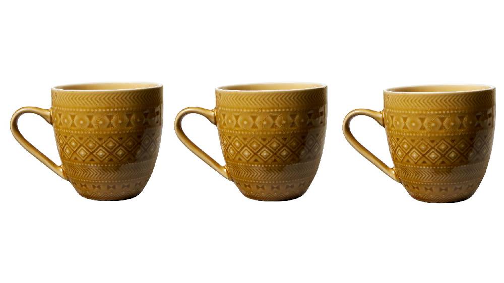 Novità Home Imperfect - egipt tazza color ocra con rilievi 50% di sconto per tempo limitato