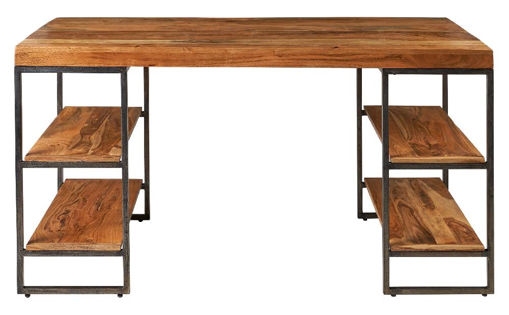 Novità Home Gosberg- scrivania con mensole in legno e metallo Vendita