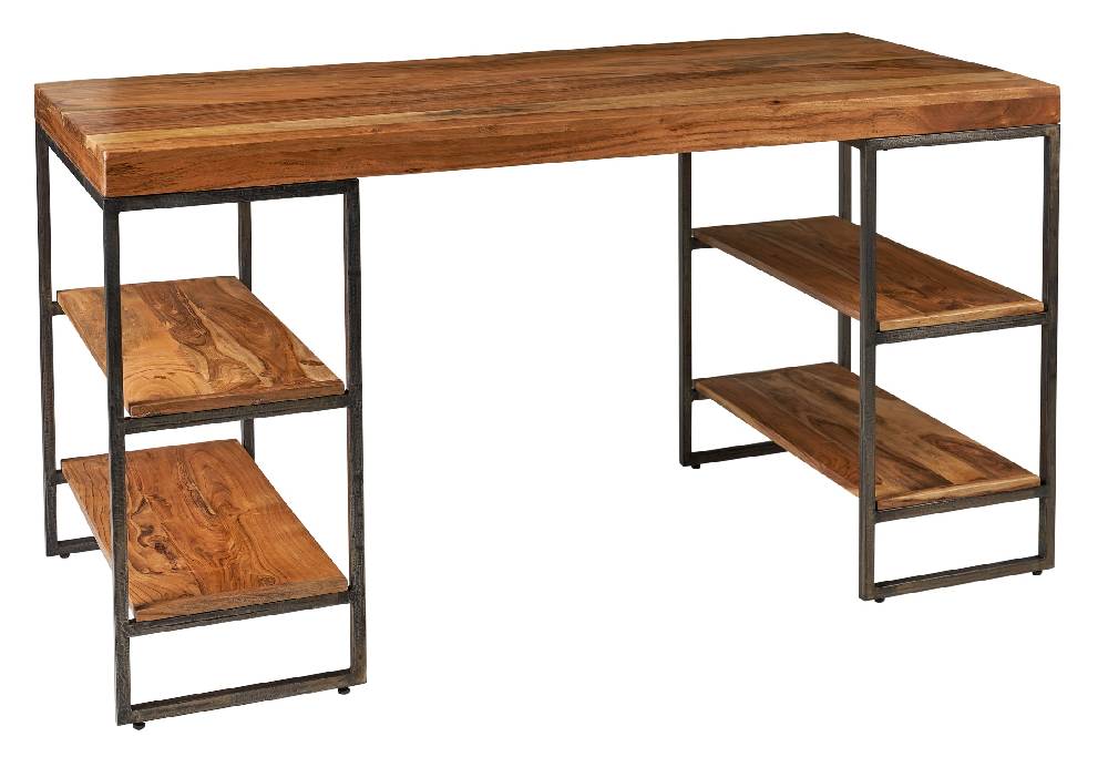 Novità Home Gosberg- scrivania con mensole in legno e metallo Vendita