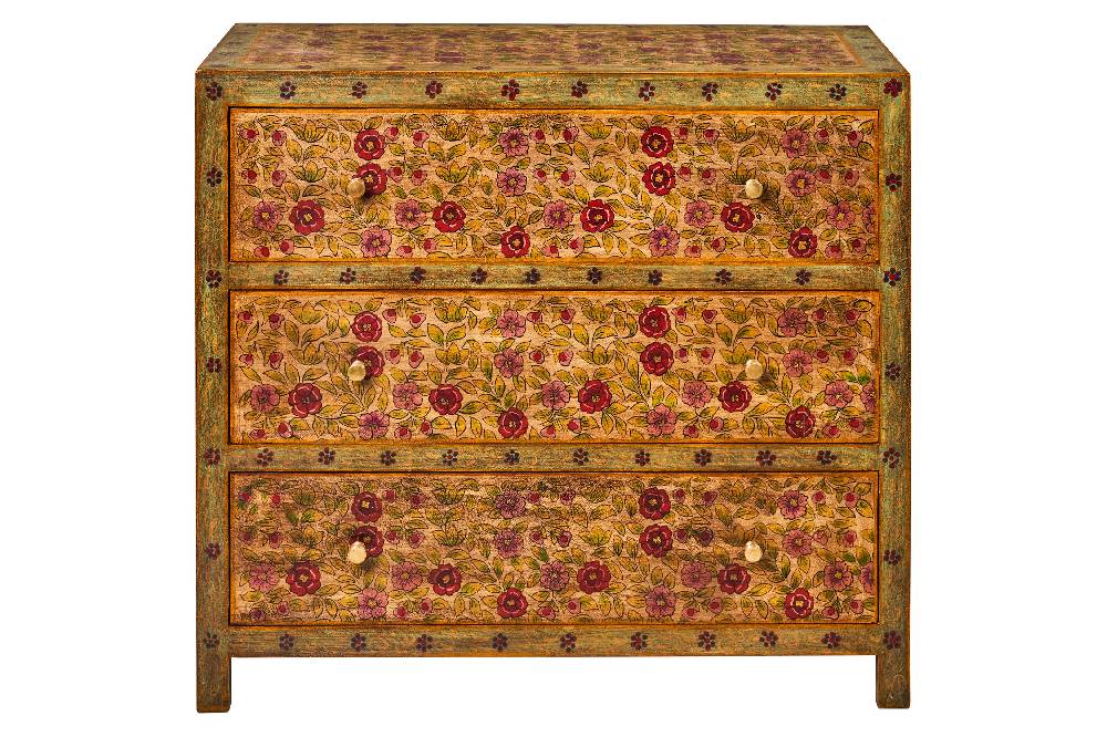 Novità Home Frida - Comò in Legno di Mango 3 Cassetti Prezzo Ridotto