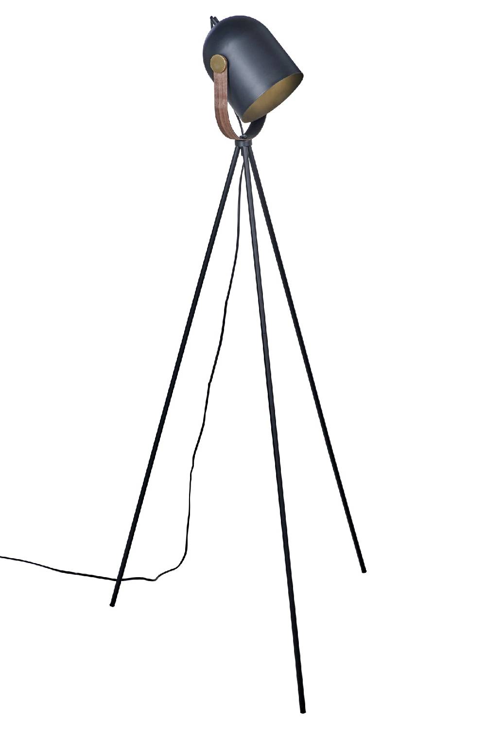 Novità Home Faro - lampada da terra su treppiede in metallo nero Presa