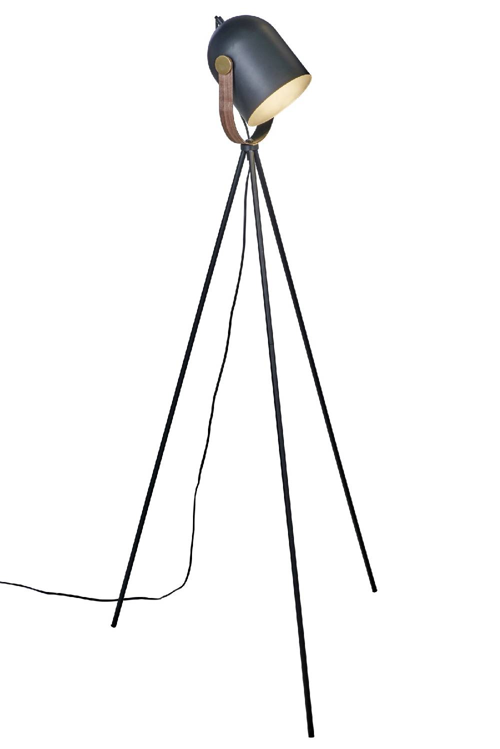 Novità Home Faro - lampada da terra su treppiede in metallo nero Presa