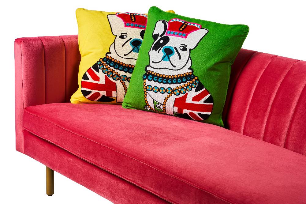 Novità Home Embroidery - cuscino yellow pop art royal dog Prezzo di fabbrica