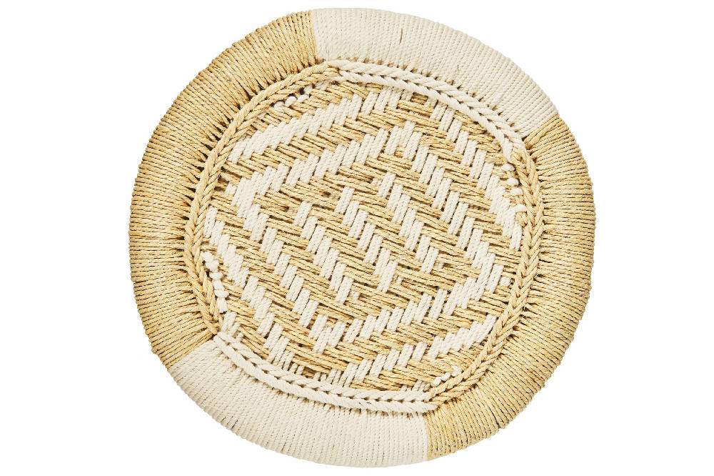 Novità Home Jambe - Sgabello Tondo Intreccio Corda Color Naturale Offerte giornaliere