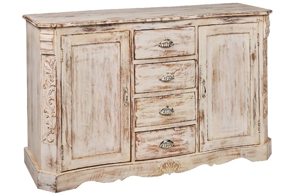 Novità Home Dominique - Credenza in Legno Riciclato Color Crema ACQUISTA ORA