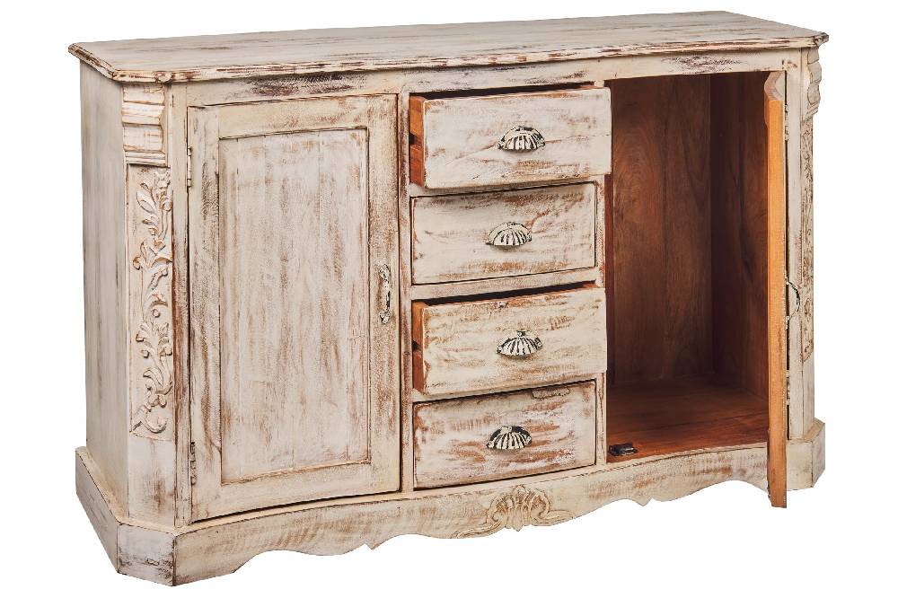Novità Home Dominique - Credenza in Legno Riciclato Color Crema ACQUISTA ORA