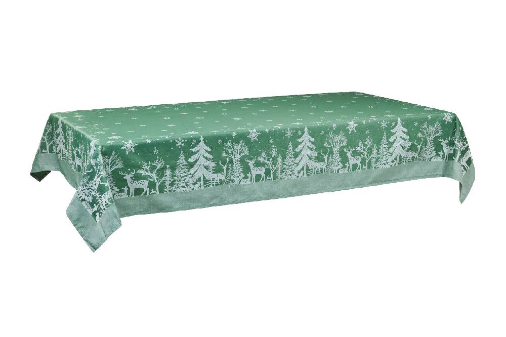 Novità Home Merry - Tovaglia Stampa Bosco Verde Antipiega Fino al 65% di sconto