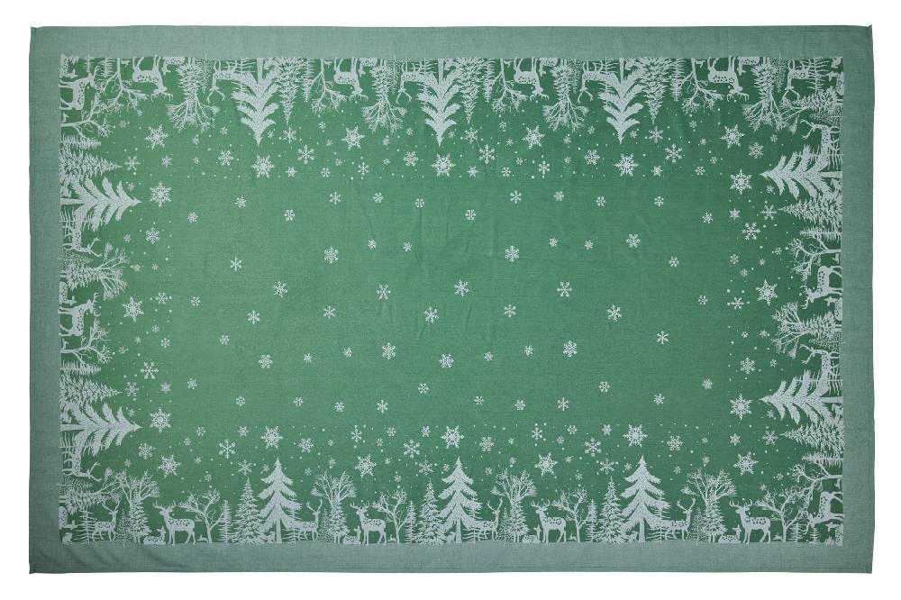 Novità Home Merry - Tovaglia Stampa Bosco Verde Antipiega Fino al 65% di sconto
