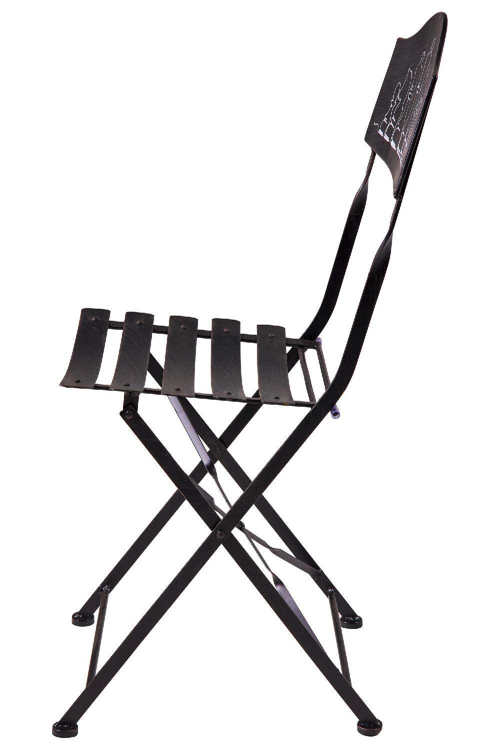 Novità Home Game - Set 1/3 Tavolino Nero Con Due Sedie Disegno Scacchiera Duty-free