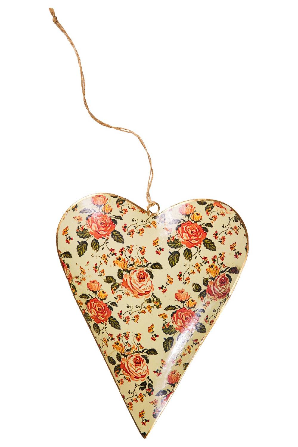 Novità Home Sweet - Cuore Ocra Con Fiori Promozione