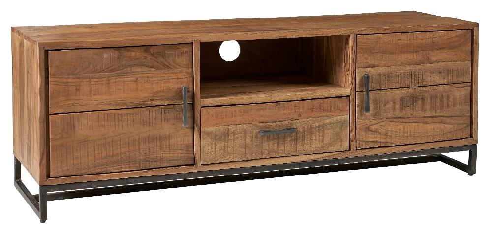 Novità Home Porta tv 1 cassetto e 2 sportelli in legno e meallo Negozi Online