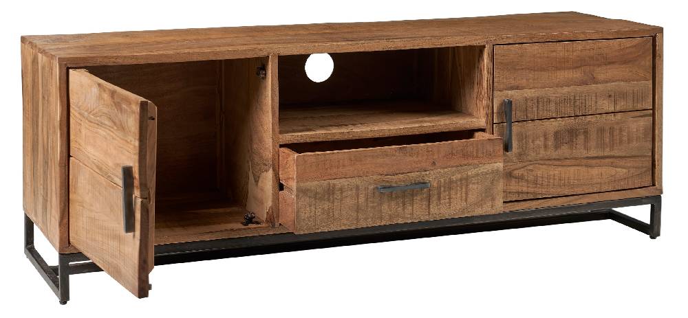 Novità Home Porta tv 1 cassetto e 2 sportelli in legno e meallo Negozi Online