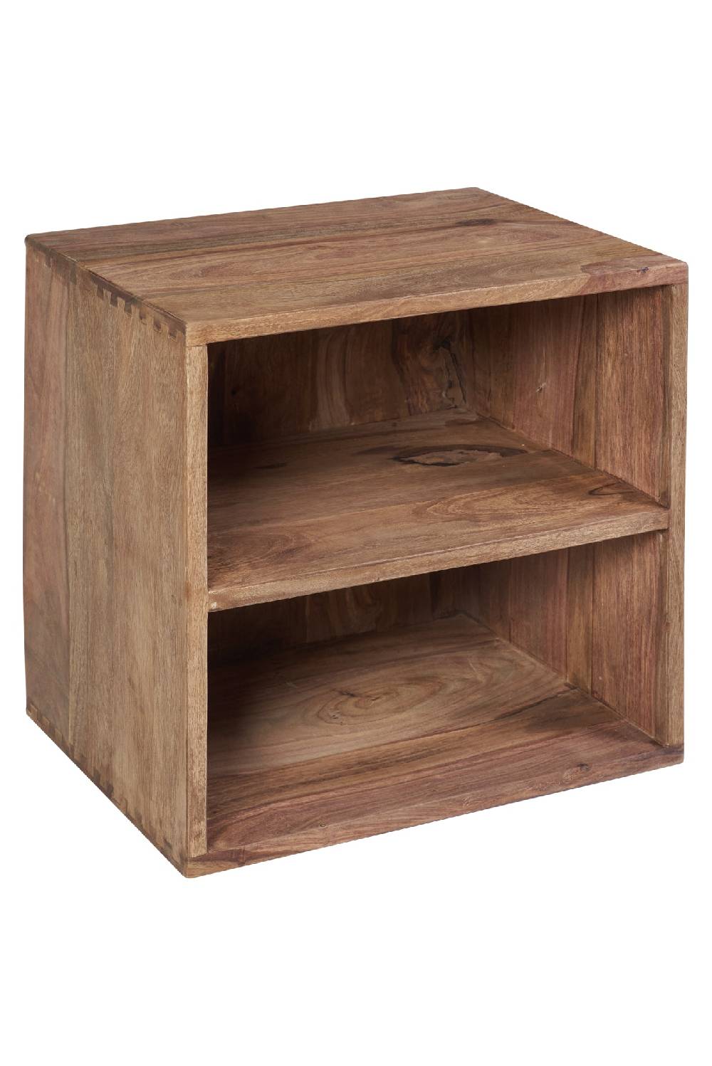 Novità Home Perth - cubo comodino con ripiano in legno naturale Novità