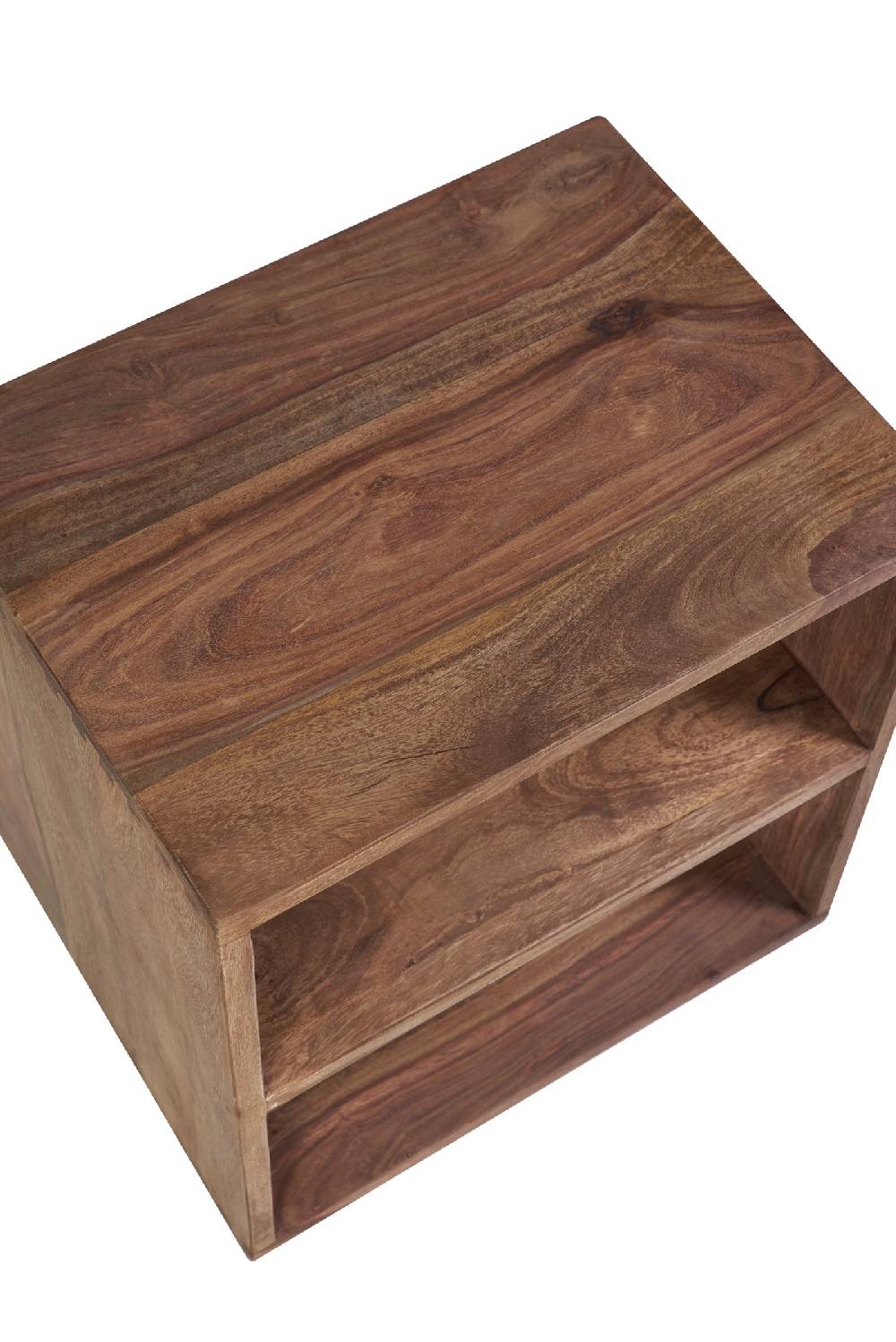 Novità Home Perth - cubo comodino con ripiano in legno naturale Novità