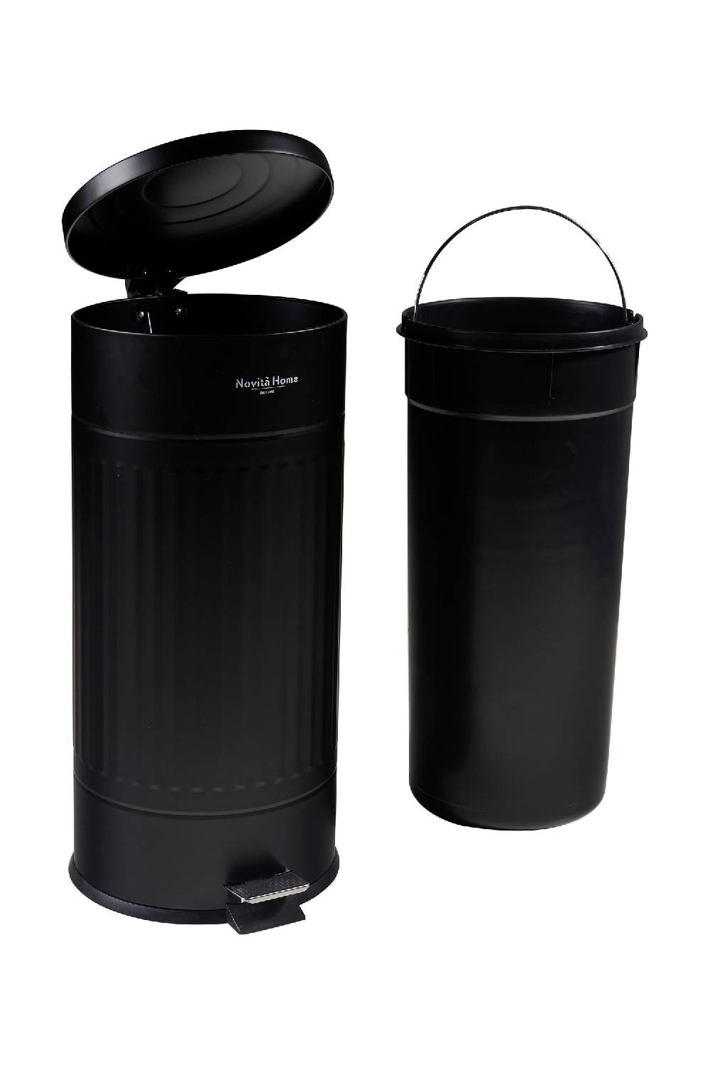 Novità Home Daily Trash - Pattumiera nera opaca - 30 litri soft touch in metallo soft close Economico