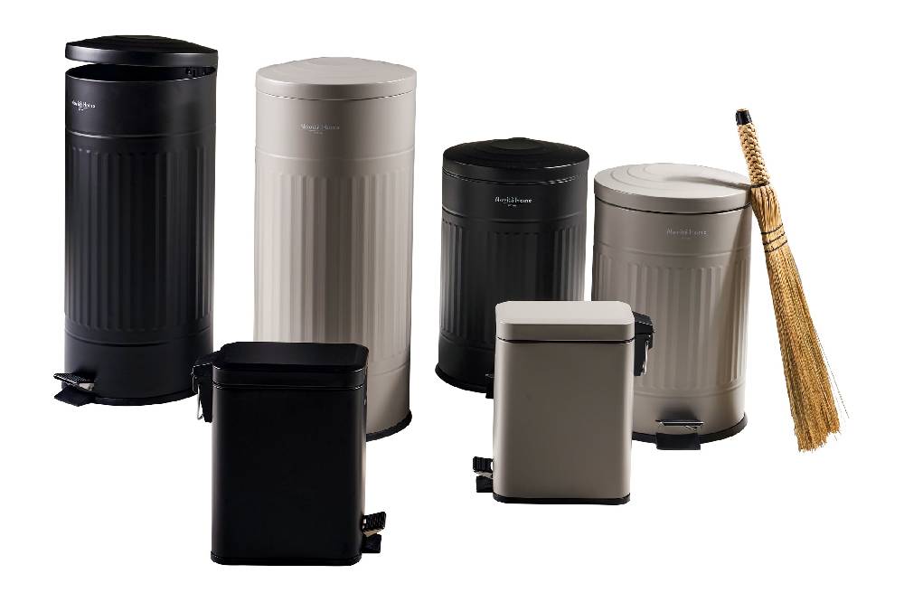 Novità Home Daily Trash - Pattumiera nera opaca - 30 litri soft touch in metallo soft close Economico