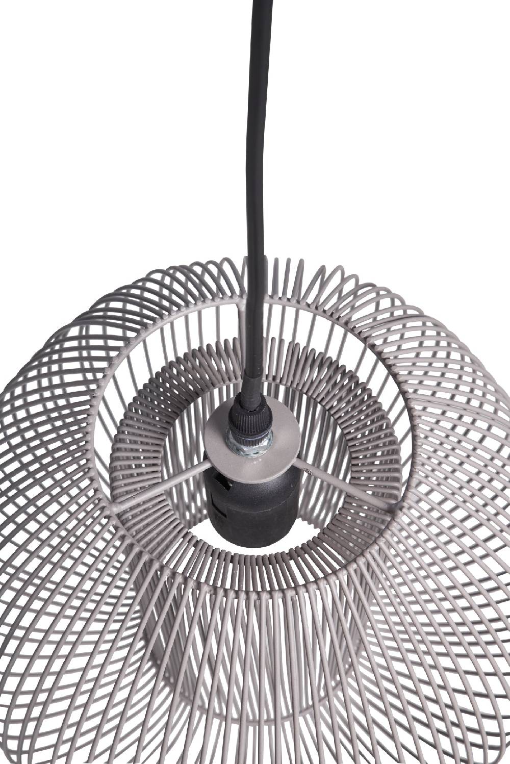 Novità Home Mors - lampadario ovale fili metallo grigio Offerta speciale