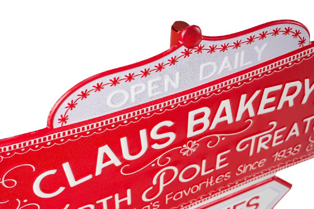 Novità Home Merry - cartello indicazioni open daily claus bakery noth pole Offerta Pasqua