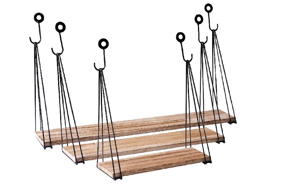Novità Home Mensole con ganci set 1/3 Vendita calda