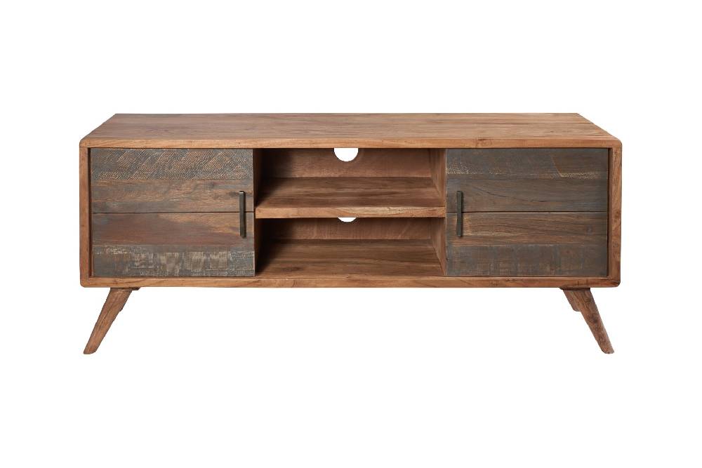 Novità Home Menphis - porta tv con due sportelli in legno Offerta migliore