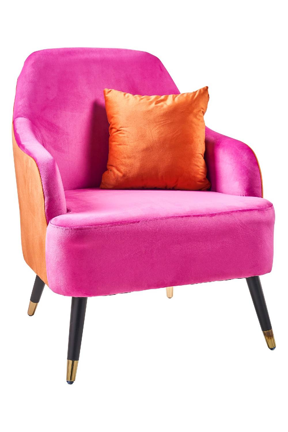 Novità Home Mariarosa - poltrona doppio colore con cuscino orange Prezzo basso