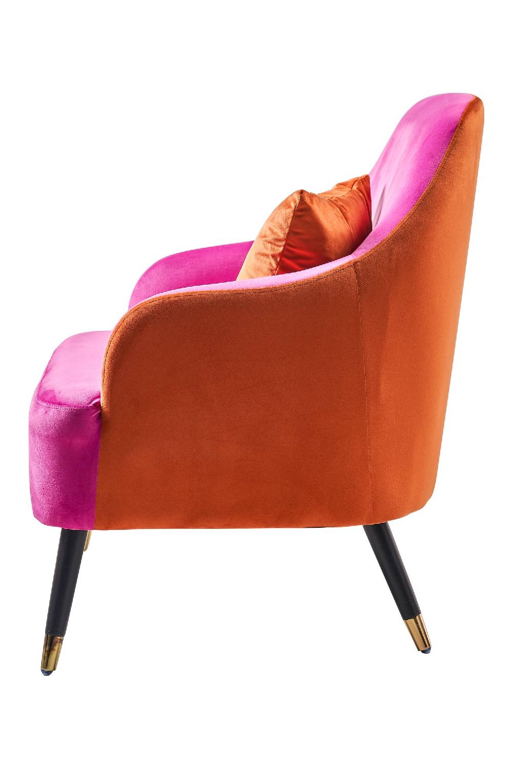 Novità Home Mariarosa - poltrona doppio colore con cuscino orange Prezzo basso